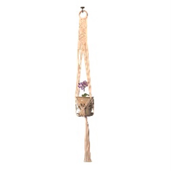 Macrame Plant Hanger Boho Home Decor 40” L - Picture 2 of 10